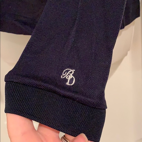 Babe Didrikson navy silk long sleeve top - Picture 3 of 6